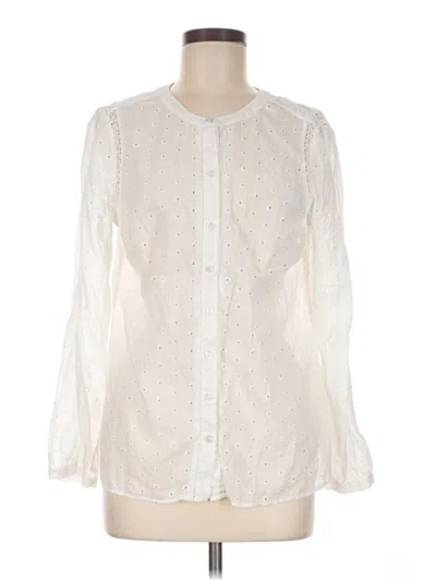 Pre-owned Talbots Long Sleeve Blouse In Ivory