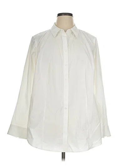 Pre-owned Talbots Long Sleeve Blouse In Ivory
