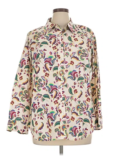 Pre-owned Talbots Long Sleeve Blouse In Ivory