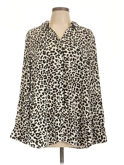 Pre-owned Talbots Long Sleeve Blouse In Ivory