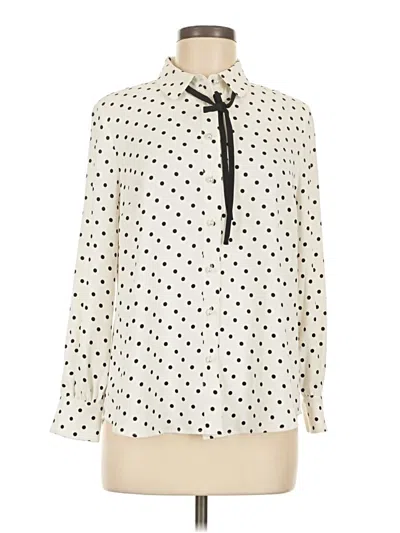 Pre-owned Talbots Long Sleeve Blouse In Ivory