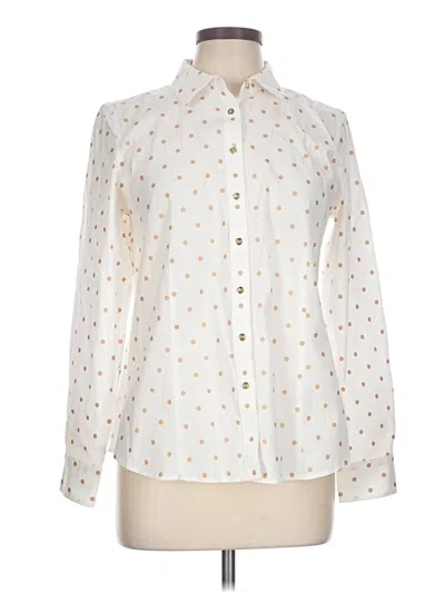Pre-owned Talbots Long Sleeve Blouse In Ivory