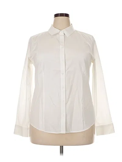 Pre-owned Talbots Long Sleeve Blouse In Ivory