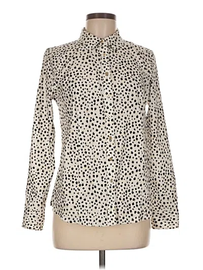 Pre-owned Talbots Long Sleeve Blouse In Ivory