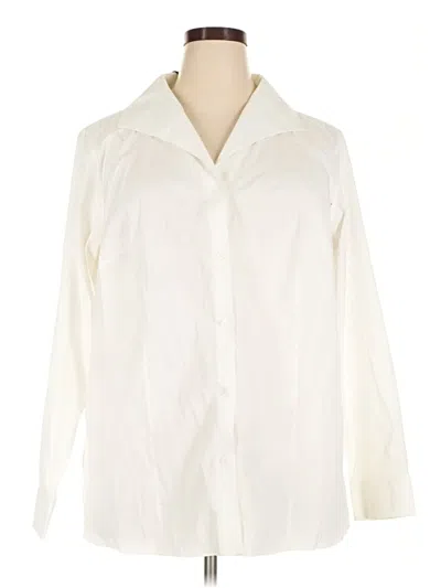 Pre-owned Talbots Long Sleeve Blouse In Ivory