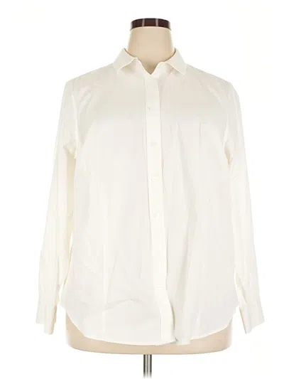 Pre-owned Talbots Long Sleeve Blouse In Ivory