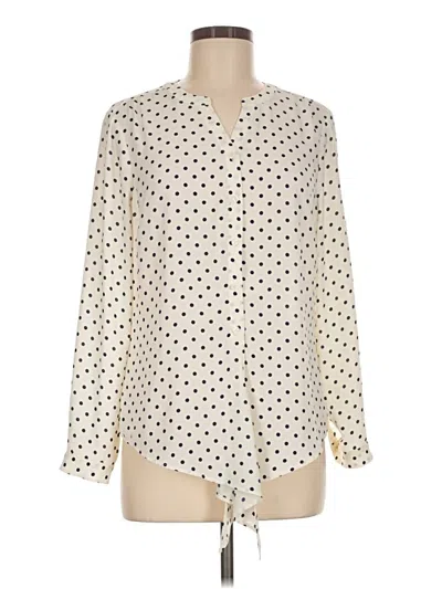 Pre-owned Talbots Long Sleeve Blouse In Ivory