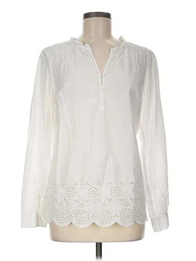 Pre-owned Talbots Long Sleeve Blouse In Ivory