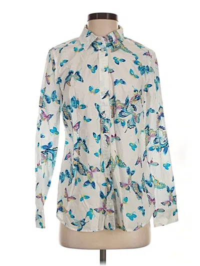 Pre-owned Talbots Long Sleeve Blouse In Ivory