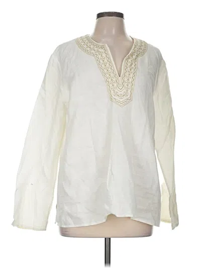 Pre-owned Talbots Long Sleeve Blouse In Ivory