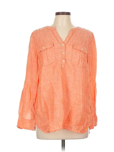 Pre-owned Talbots Long Sleeve Blouse In Orange