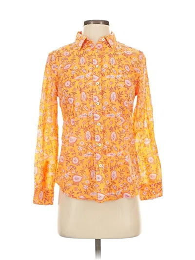 Pre-owned Talbots Long Sleeve Blouse In Orange
