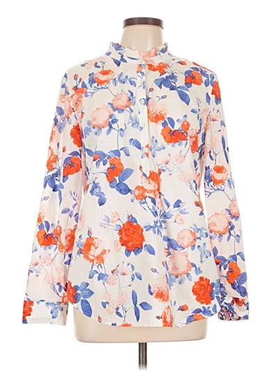 Pre-owned Talbots Long Sleeve Blouse In Orange