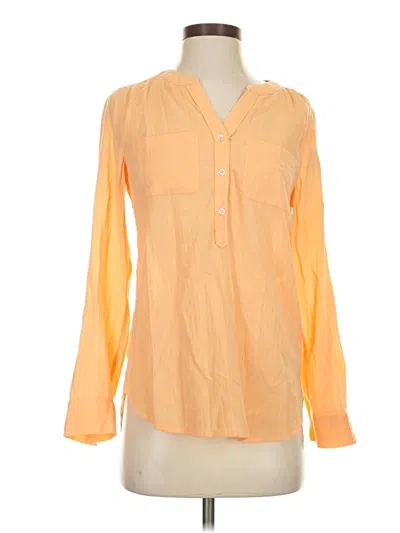 Pre-owned Talbots Long Sleeve Blouse In Orange