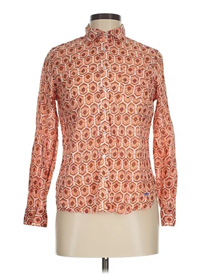 Pre-owned Talbots Long Sleeve Blouse In Orange