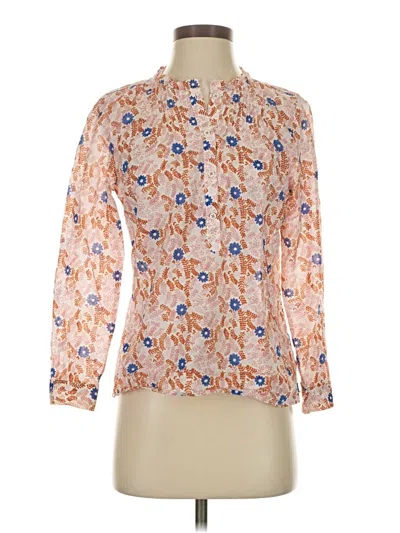 Pre-owned Talbots Long Sleeve Blouse In Orange