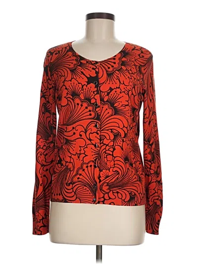 Pre-owned Talbots Long Sleeve Blouse In Orange