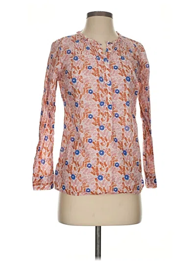 Pre-owned Talbots Long Sleeve Blouse In Orange
