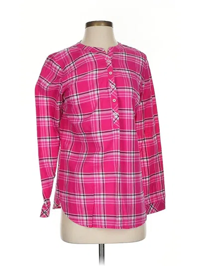 Pre-owned Talbots Long Sleeve Blouse In Pink