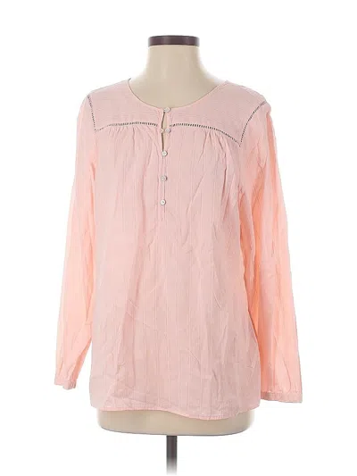 Pre-owned Talbots Long Sleeve Blouse In Pink
