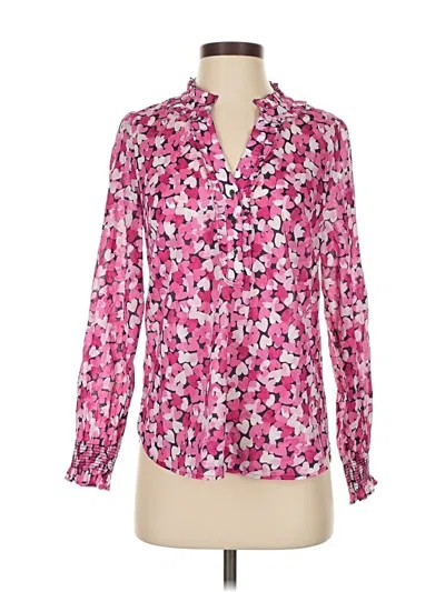 Pre-owned Talbots Long Sleeve Blouse In Pink