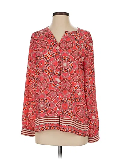 Pre-owned Talbots Long Sleeve Blouse In Pink