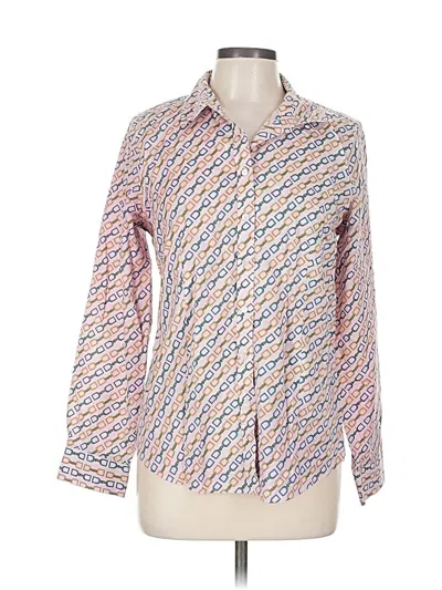 Pre-owned Talbots Long Sleeve Blouse In Pink