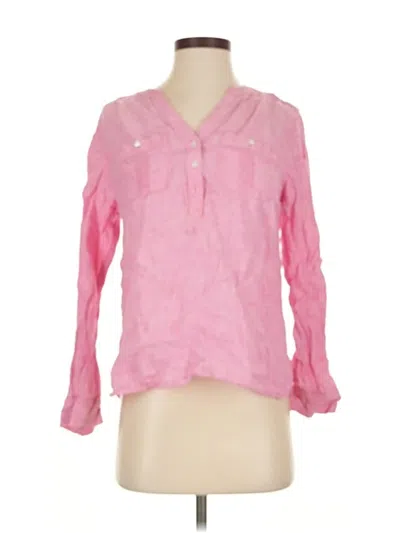Pre-owned Talbots Long Sleeve Blouse In Pink