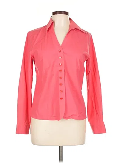 Pre-owned Talbots Long Sleeve Blouse In Pink