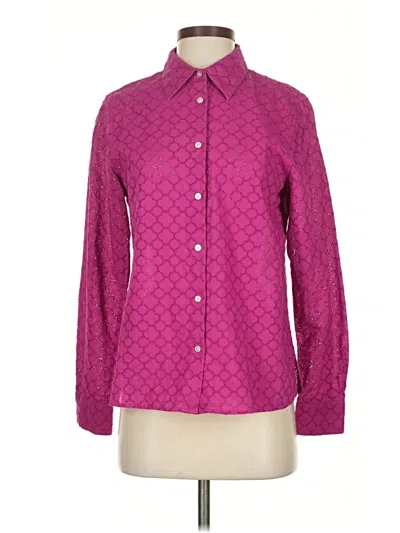 Pre-owned Talbots Long Sleeve Blouse In Pink