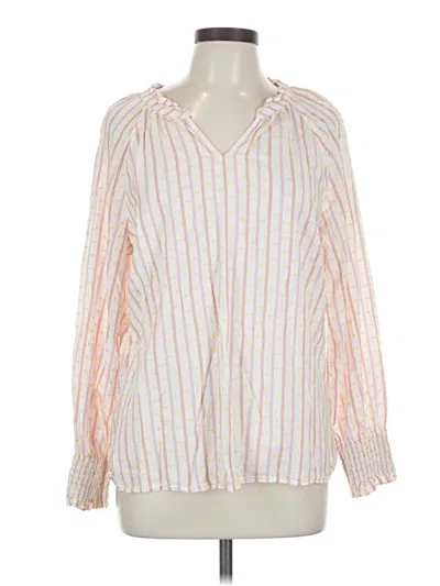 Pre-owned Talbots Long Sleeve Blouse In Pink
