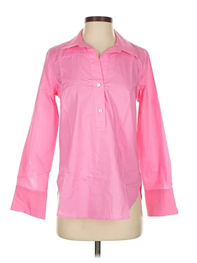 Pre-owned Talbots Long Sleeve Blouse In Pink