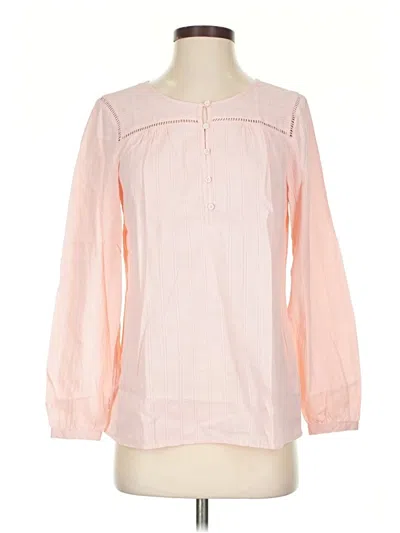 Pre-owned Talbots Long Sleeve Blouse In Pink