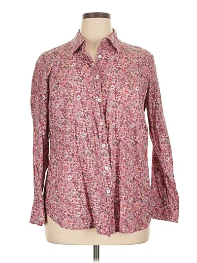 Pre-owned Talbots Long Sleeve Blouse In Pink