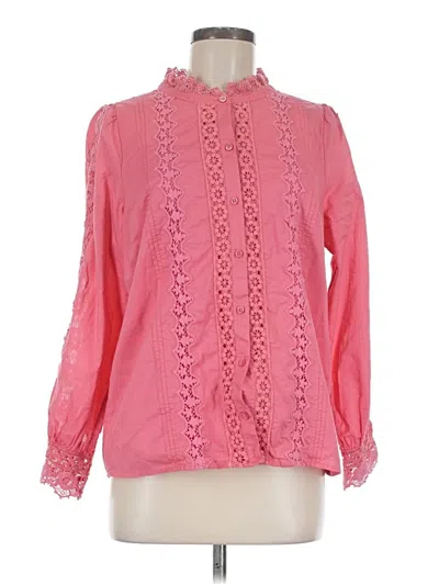 Pre-owned Talbots Long Sleeve Blouse In Pink