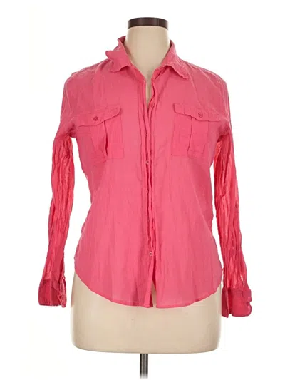 Pre-owned Talbots Long Sleeve Blouse In Pink