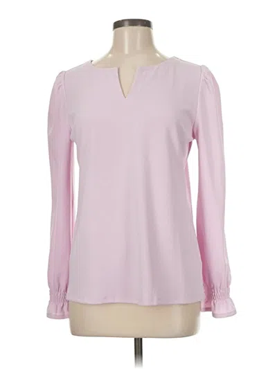 Pre-owned Talbots Long Sleeve Blouse In Pink