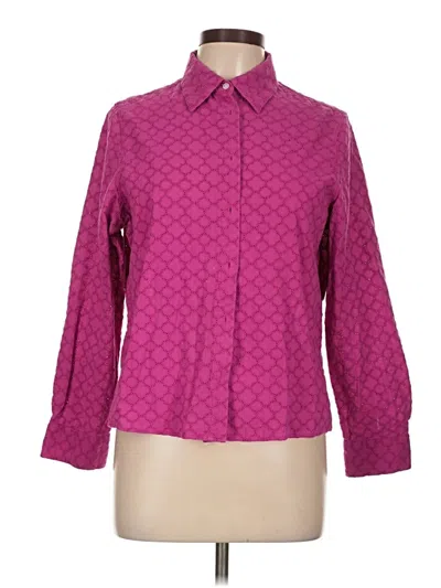 Pre-owned Talbots Long Sleeve Blouse In Pink