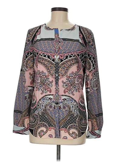 Pre-owned Talbots Long Sleeve Blouse In Pink