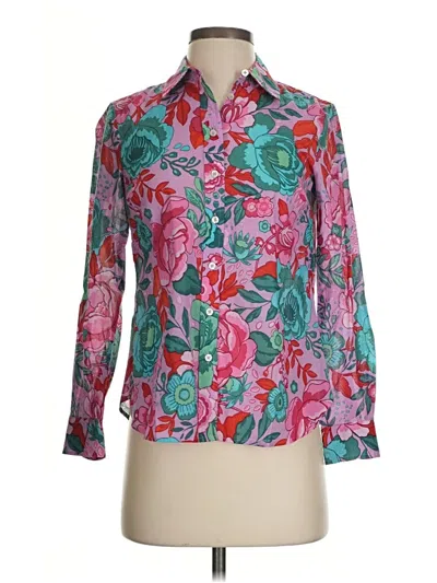 Pre-owned Talbots Long Sleeve Blouse In Pink