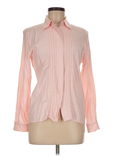 Pre-owned Talbots Long Sleeve Blouse In Pink