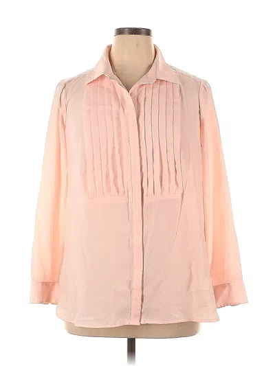 Pre-owned Talbots Long Sleeve Blouse In Pink