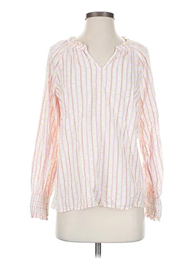 Pre-owned Talbots Long Sleeve Blouse In Pink