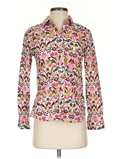 Pre-owned Talbots Long Sleeve Blouse In Pink