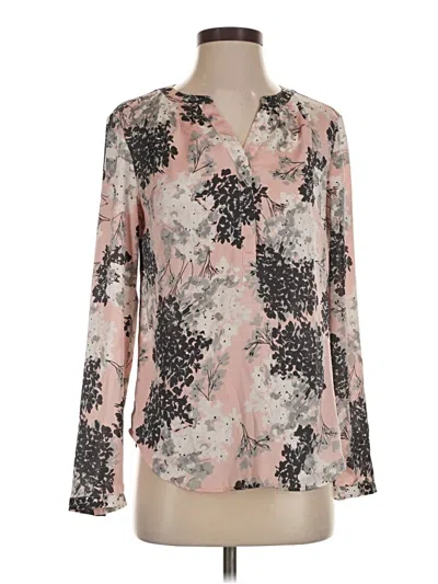 Pre-owned Talbots Long Sleeve Blouse In Pink