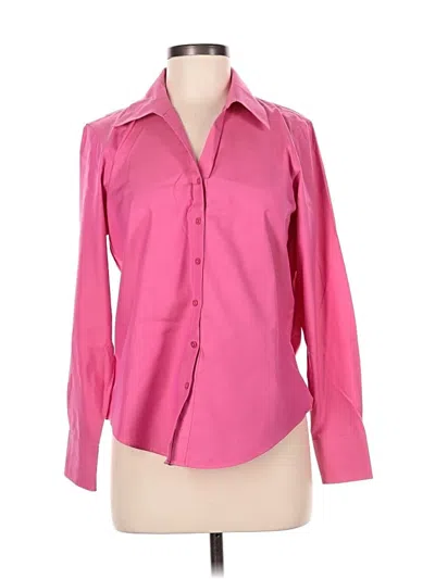 Pre-owned Talbots Long Sleeve Blouse In Pink