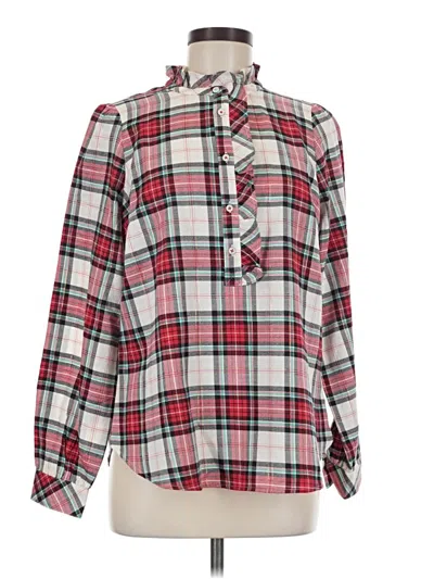 Pre-owned Talbots Long Sleeve Blouse In Pink