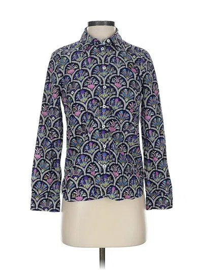 Pre-owned Talbots Long Sleeve Blouse In Purple