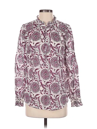 Pre-owned Talbots Long Sleeve Blouse In Purple