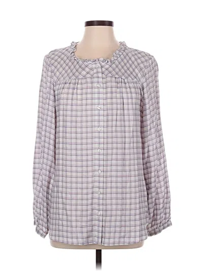 Pre-owned Talbots Long Sleeve Blouse In Purple